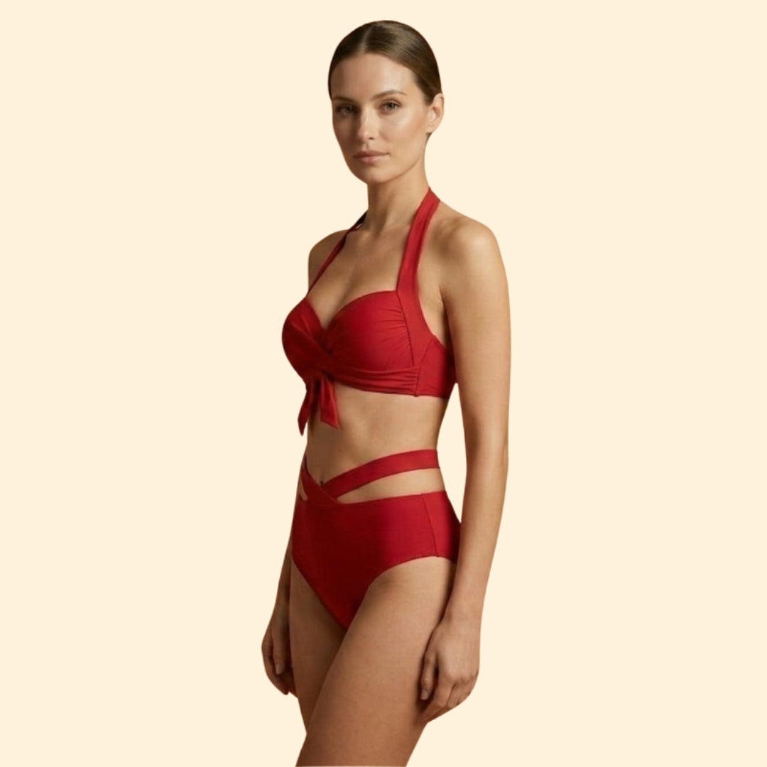 Women’s Two-Piece Swimwear with Figure-Flattering Design