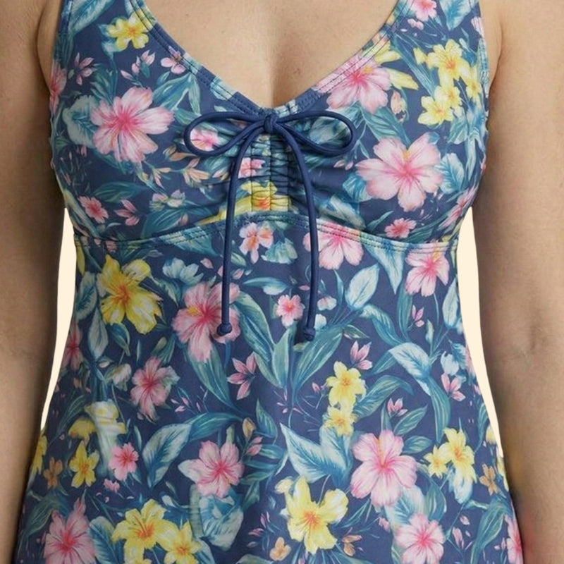 Women’s Two-Piece Tankini with High-Waisted Shorts