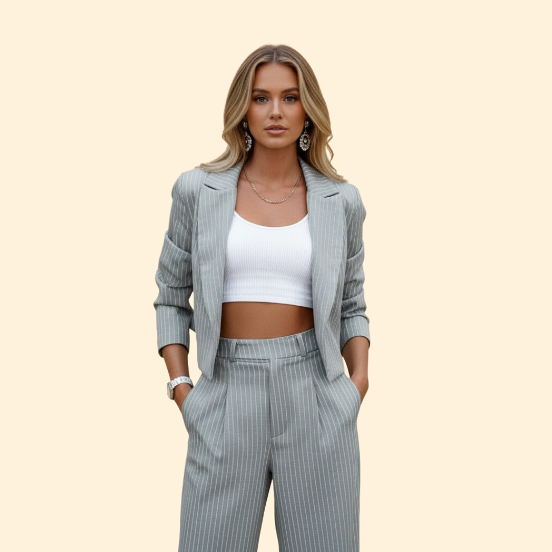Women’s Blazer Set with Short Sleeves