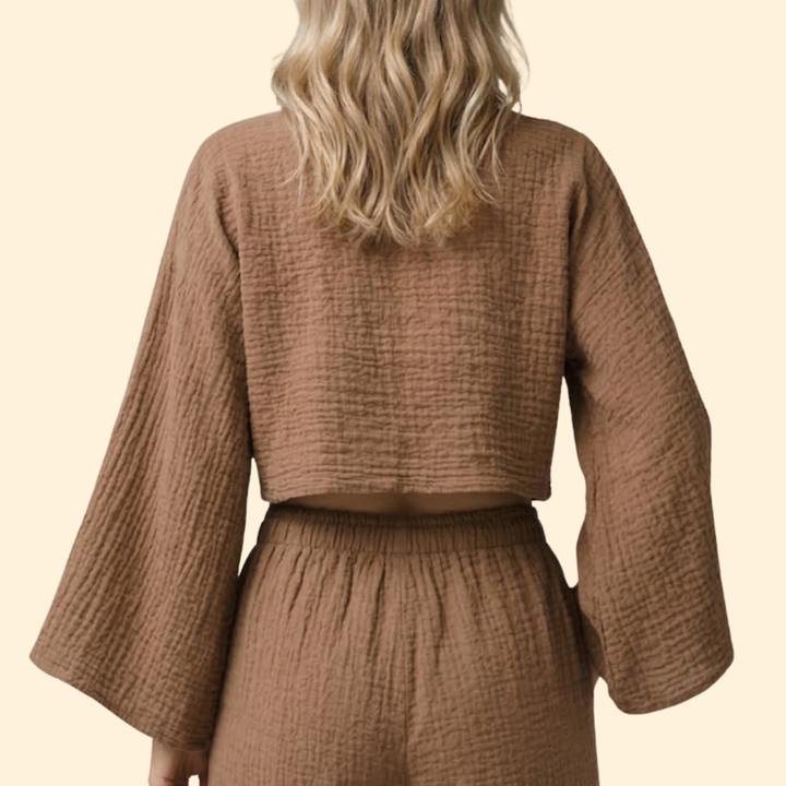 Women’s Two Piece Set with Tie Waist Pants