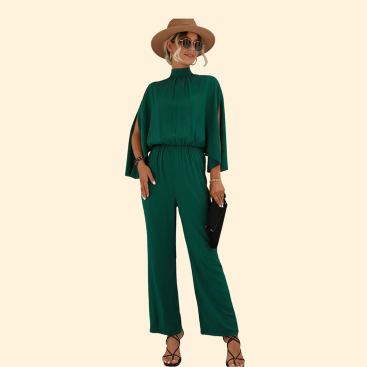 Women's Casual Jumpsuit with Elastic Waistband