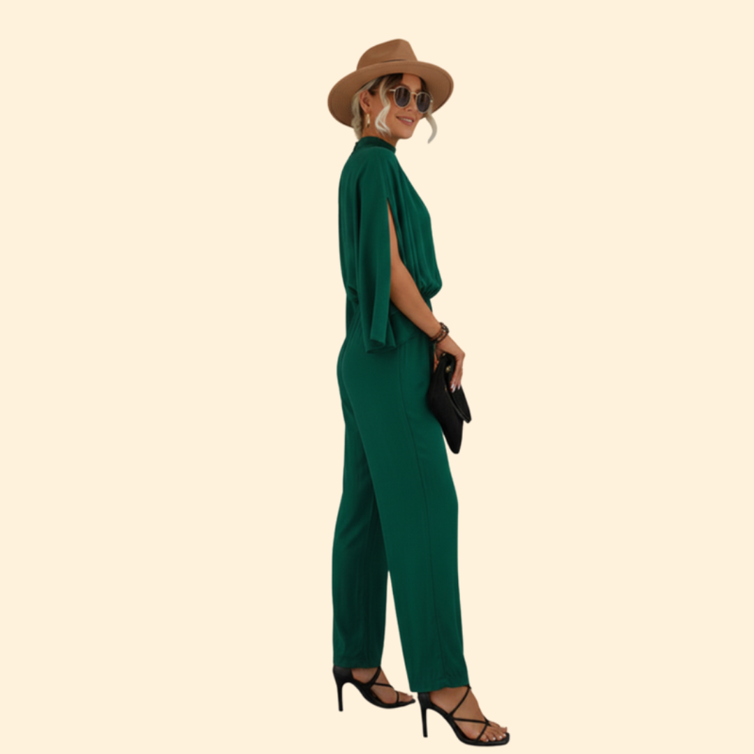 Women's Casual Jumpsuit with Elastic Waistband