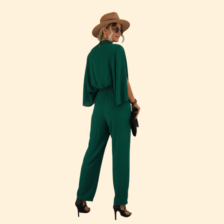 Women's Casual Jumpsuit with Elastic Waistband