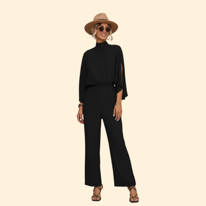 Women's Casual Jumpsuit with Elastic Waistband