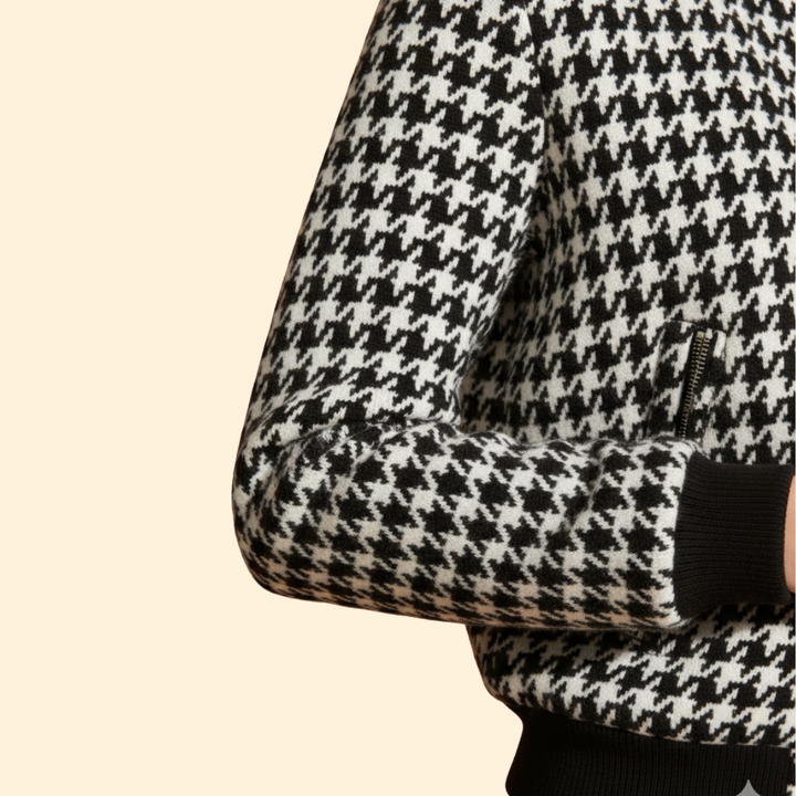Women’s Urban Plaid Bomber Jacket with Front Pockets