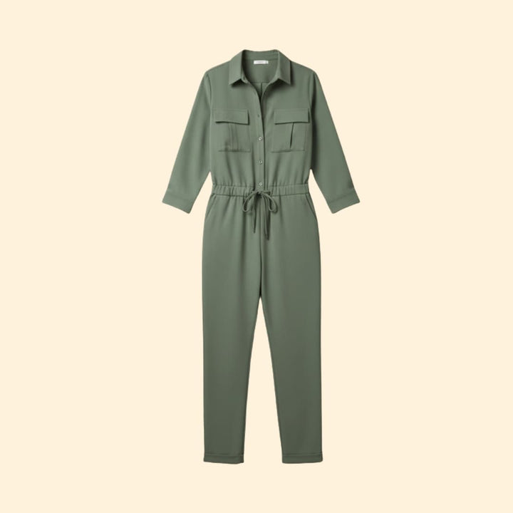 Women's Utility Jumpsuit Button Front