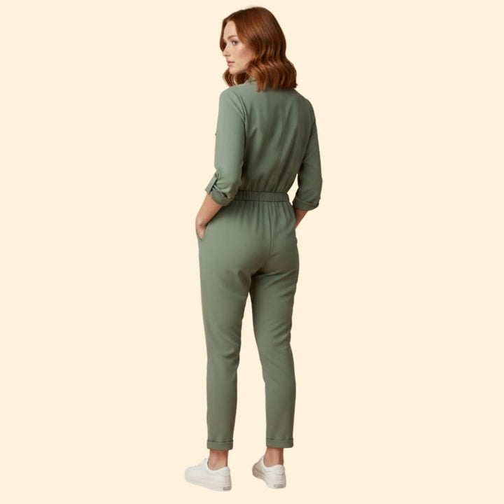 Women's Utility Jumpsuit Button Front