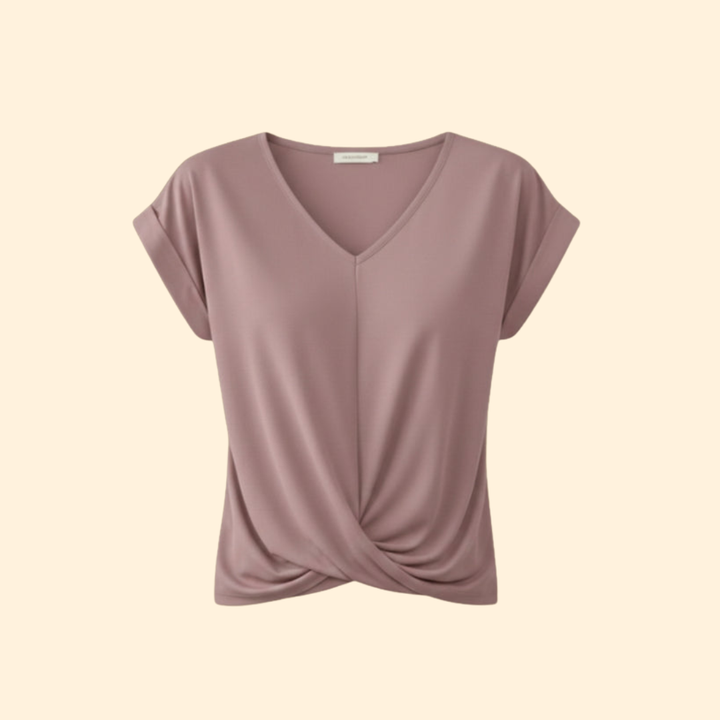 Women’s V-Neck Blouse with Relaxed Fit