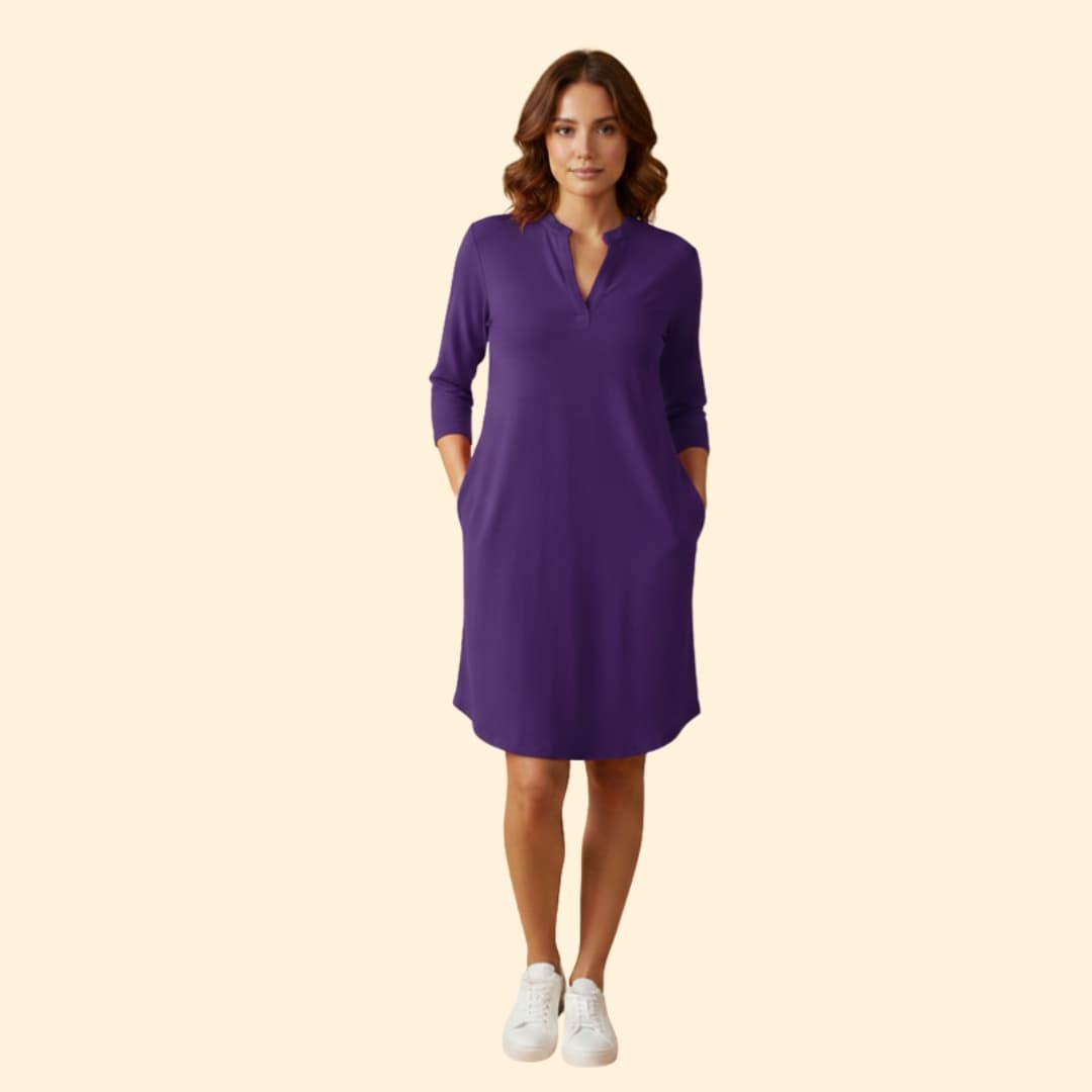 Women's V-Neck Dress Loose Fit