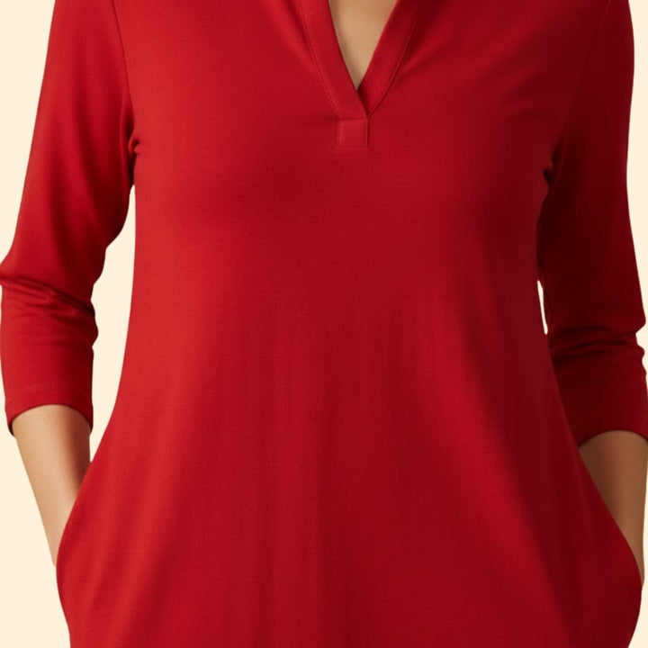 Women's V-Neck Dress Loose Fit