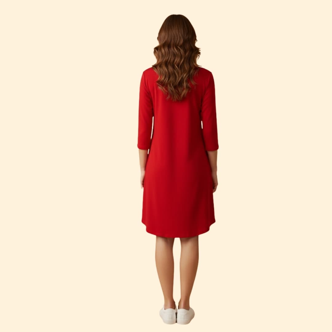 Women's V-Neck Dress Loose Fit