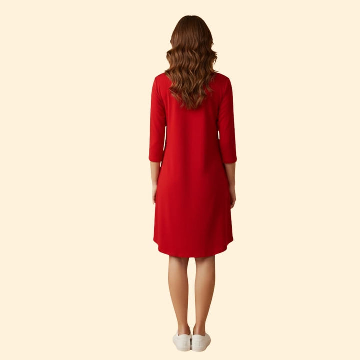 Women's V-Neck Dress Loose Fit