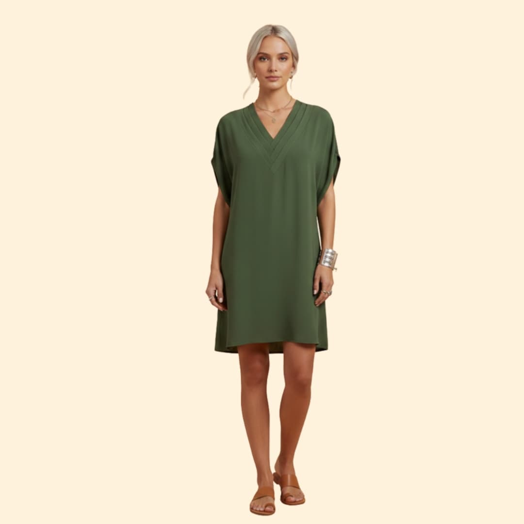 Women’s V-Neck Dress Relaxed Fit