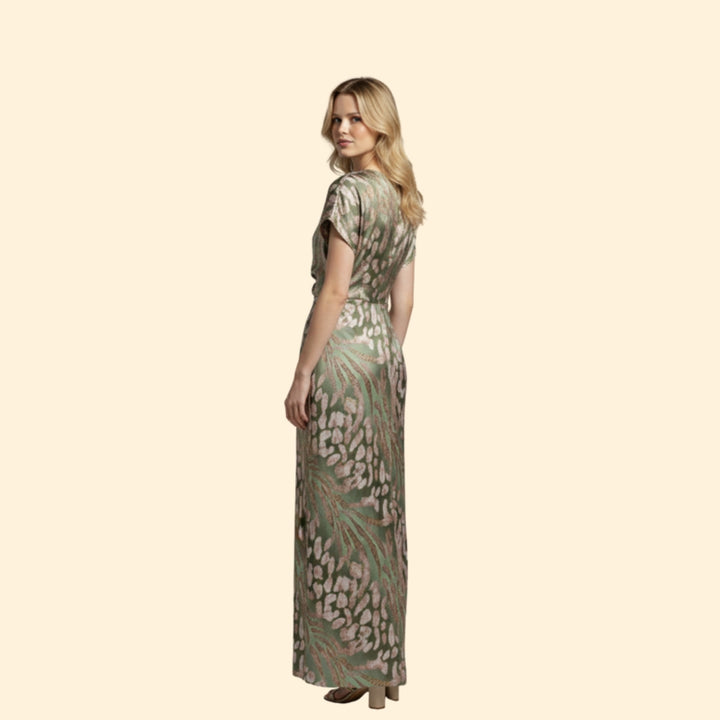 Women’s V-Neck Dress with Knotted Front