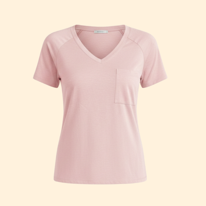 Women’s V-Neck T-Shirt with Front Pocket