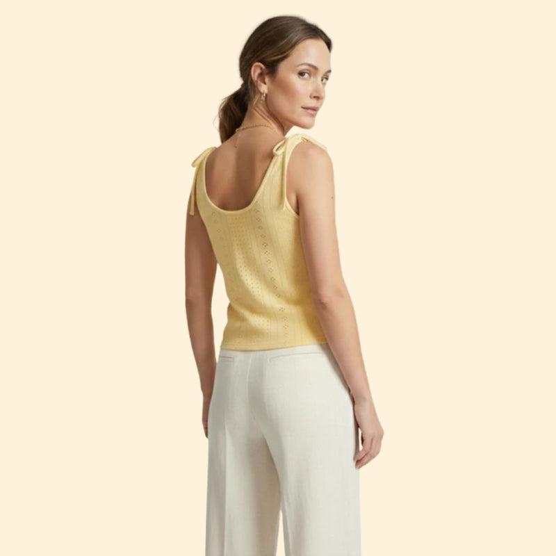Women’s V-Neck Tank with Button Closure