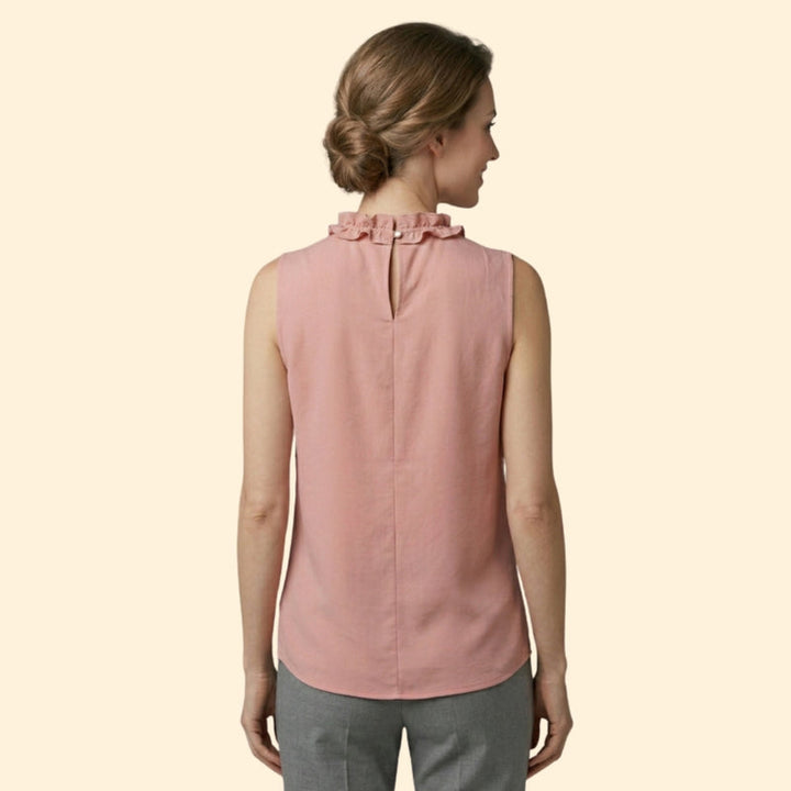 Women's V-Neck Top with Drawstring Detail