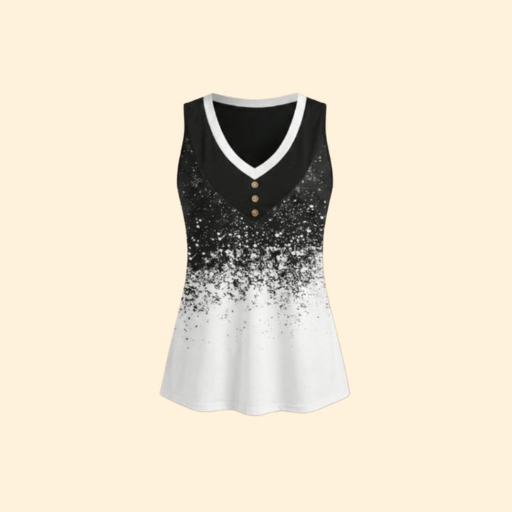 Women’s V-Neck Top with Gradient Effect