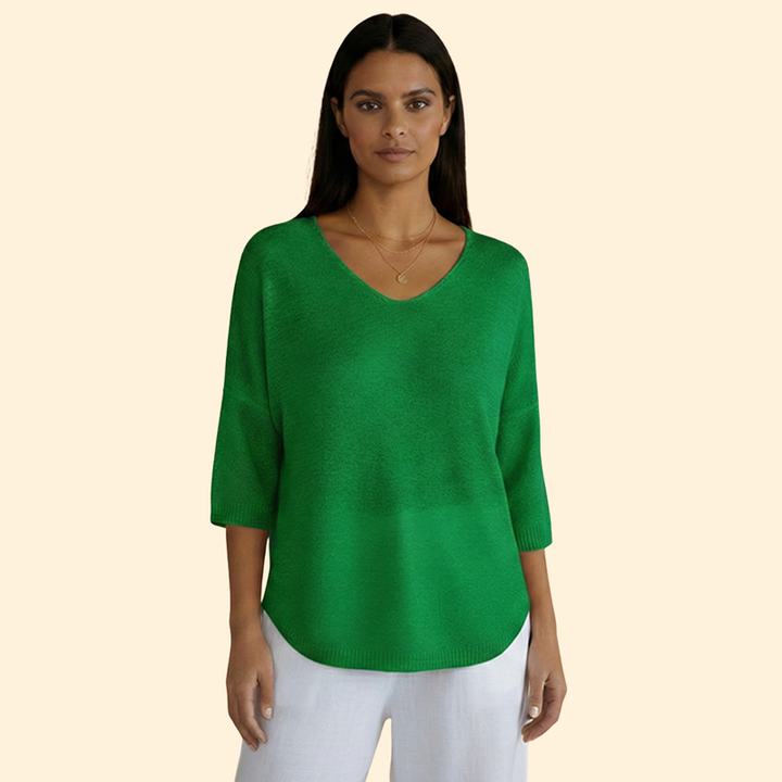 Women’s V-Neck Top with Loose Fit