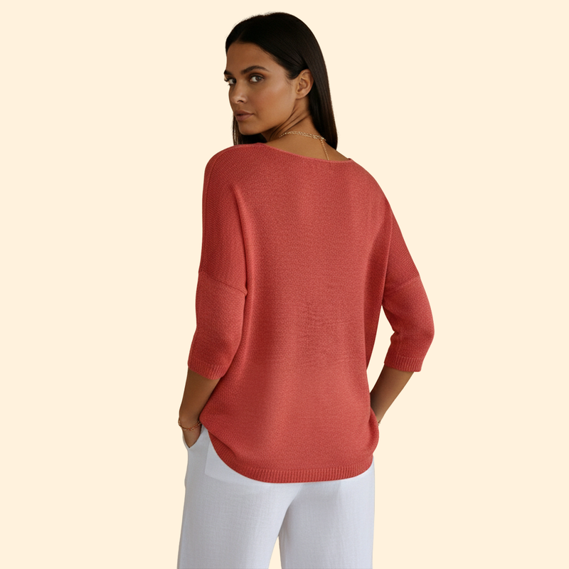 Women’s V-Neck Top with Loose Fit