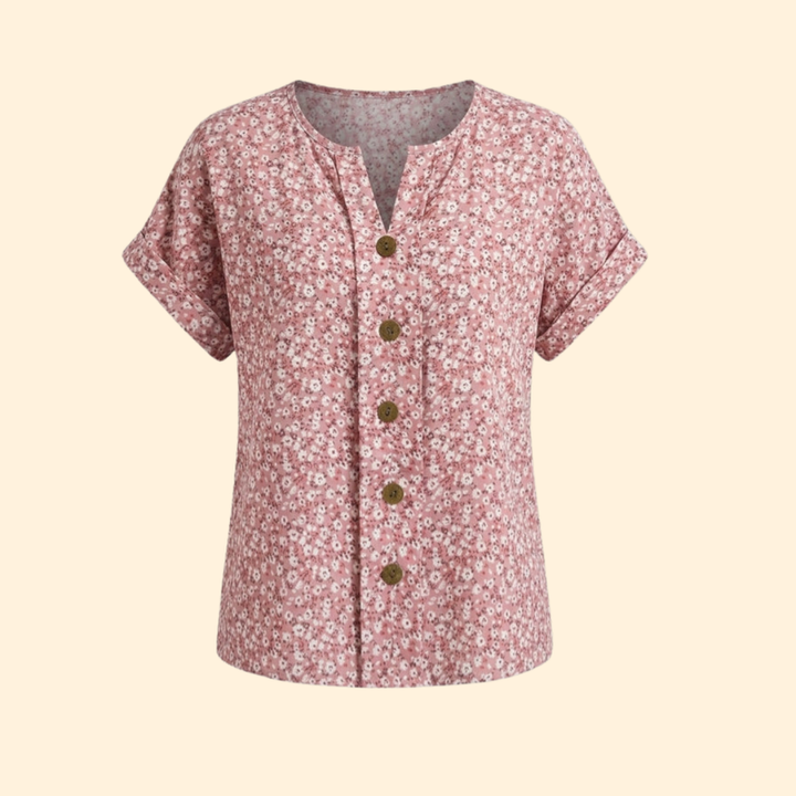 Women’s V-Neck Top with Short Sleeves