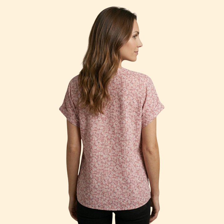 Women’s V-Neck Top with Short Sleeves