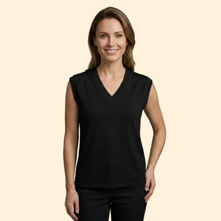 Women’s V-Neck Top with Striped Design