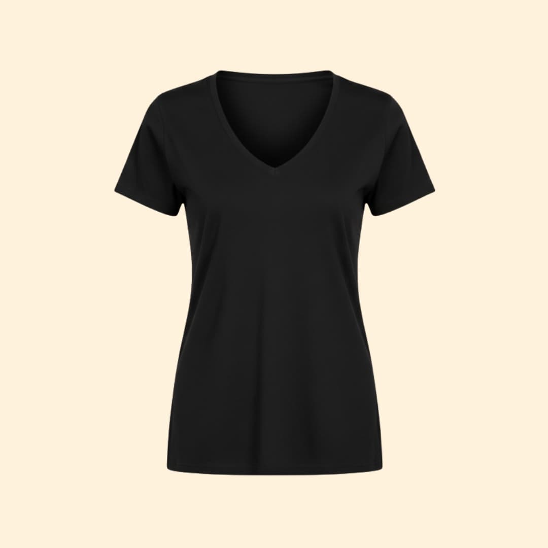 Women’s V-neck T-shirt with Lace Detail