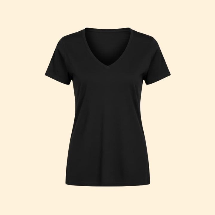 Women’s V-neck T-shirt with Lace Detail