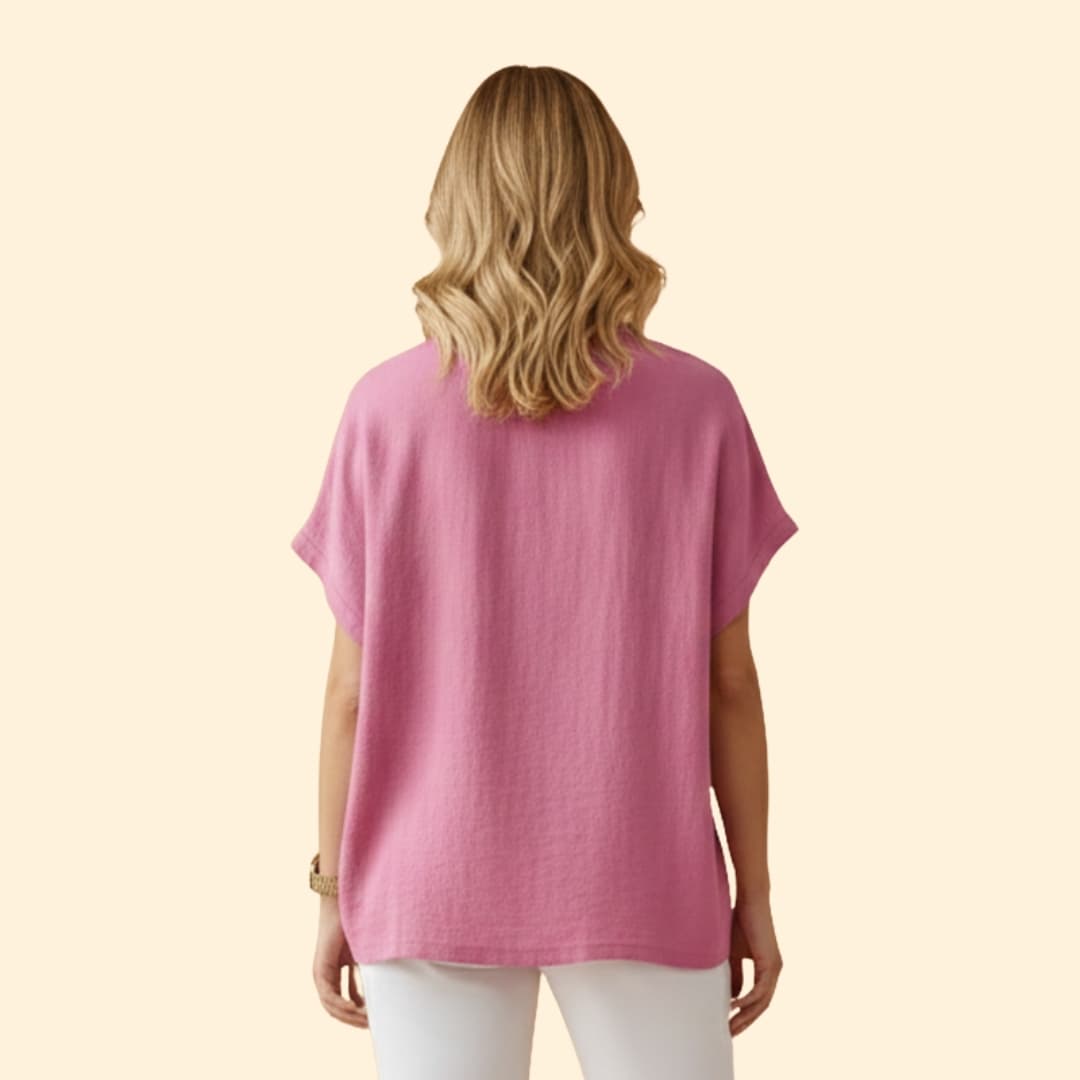Women’s V-neck T-shirt with Loose Fit