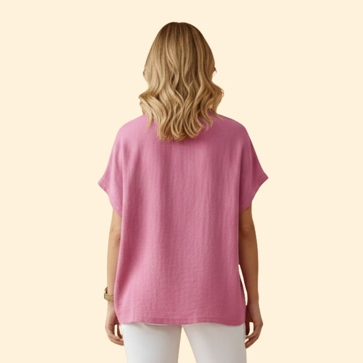 Women’s V-neck T-shirt with Loose Fit