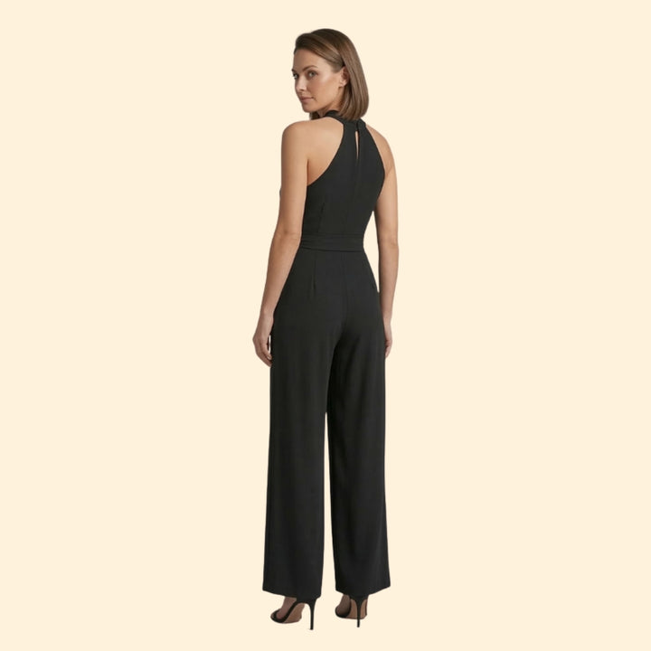 Women’s V Neck Jumpsuit Wide Leg Fit