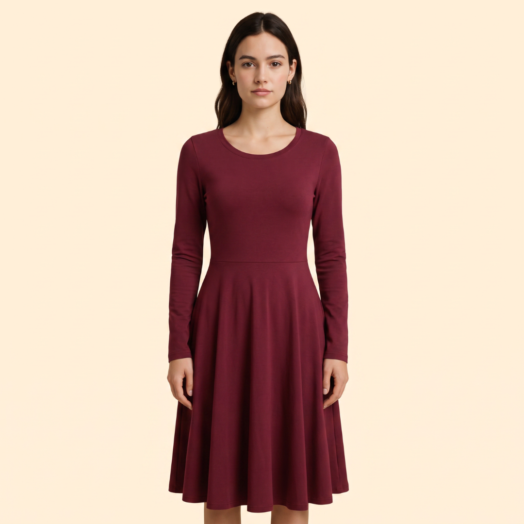 Women’s Wedding Guest Dress with Long Sleeves