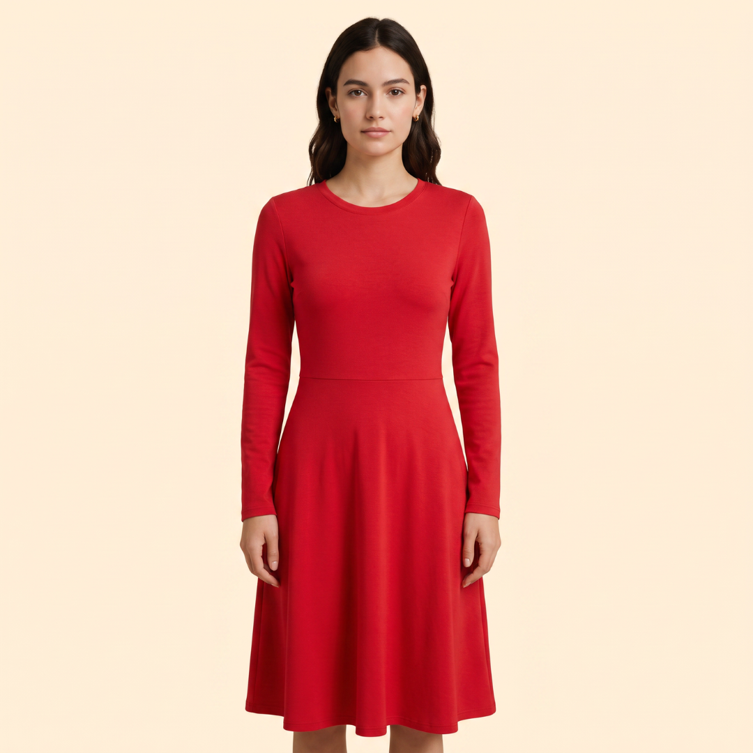 Women’s Wedding Guest Dress with Long Sleeves