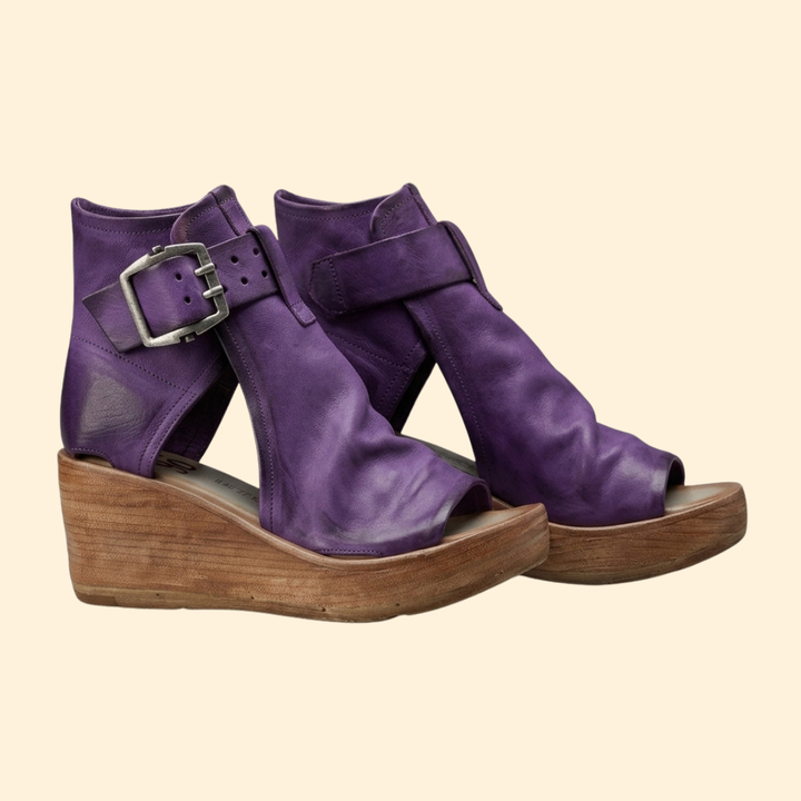 Women's Wedge Sandals with Buckle