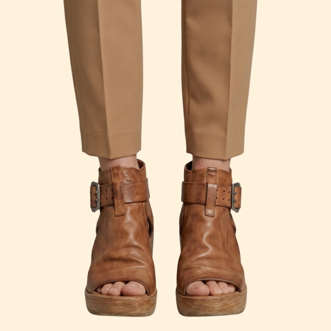 Women's Wedge Sandals with Buckle