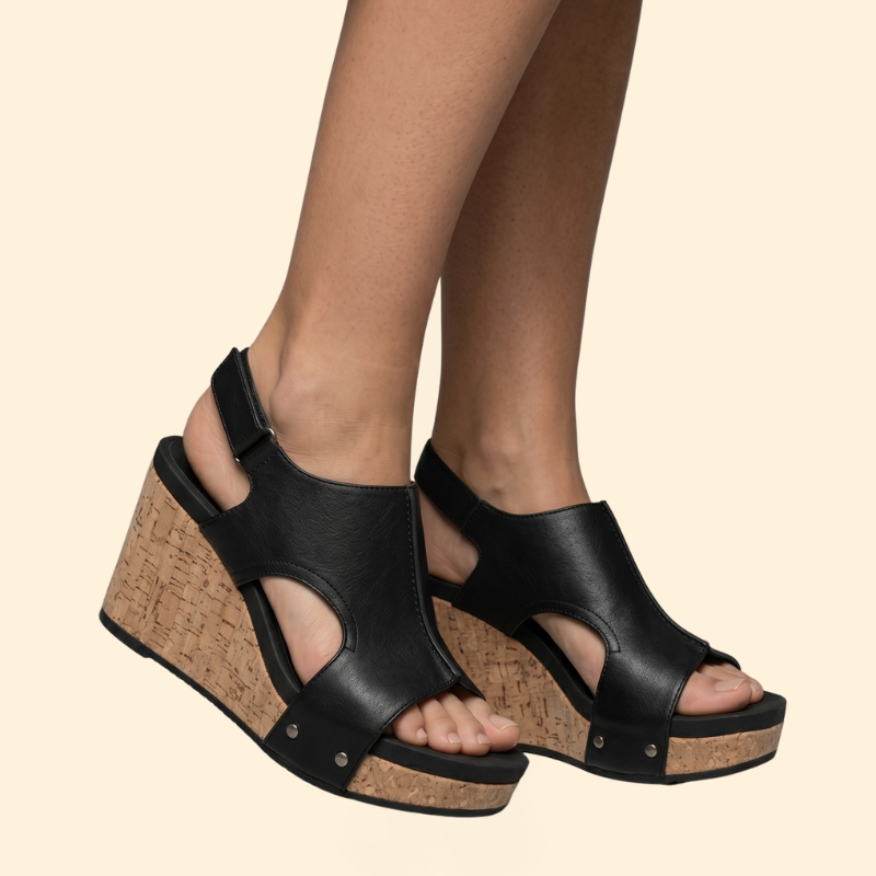Women’s Wedge Sandals with Cork Heel