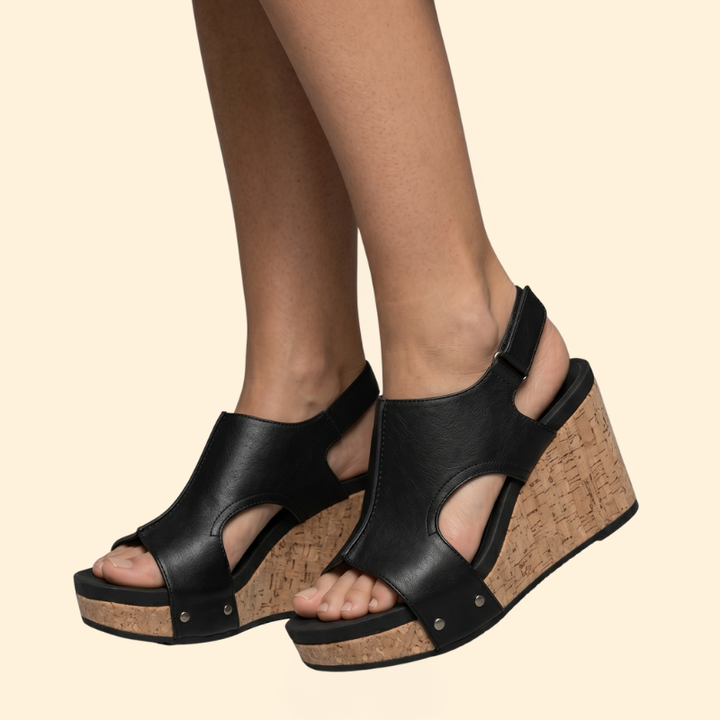 Women’s Wedge Sandals with Cork Heel
