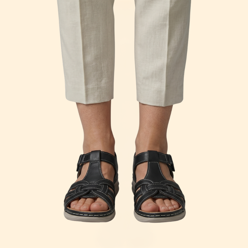 Women's Wedge Sandals with Cushioned Sole