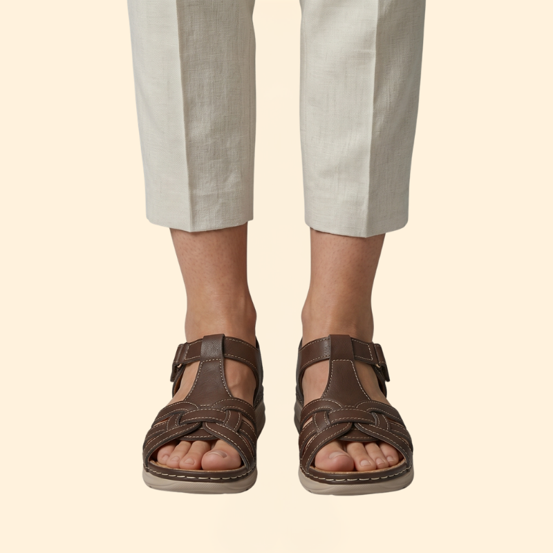 Women's Wedge Sandals with Cushioned Sole
