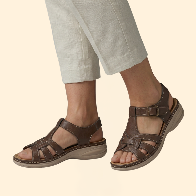 Women's Wedge Sandals with Cushioned Sole