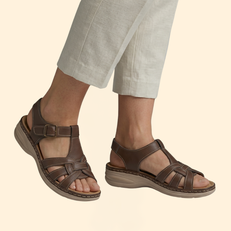 Women's Wedge Sandals with Cushioned Sole