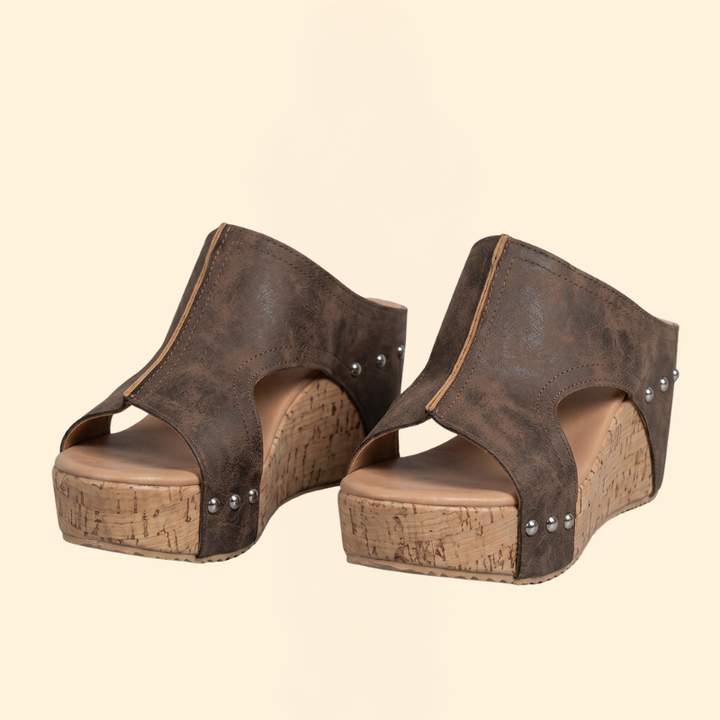 Women's Wedge Sandals with Studs