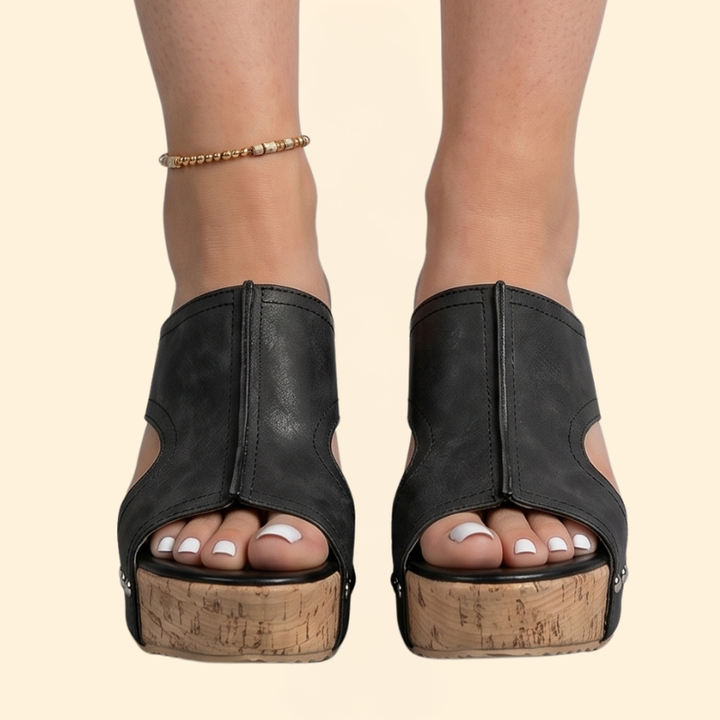 Women's Wedge Sandals with Studs