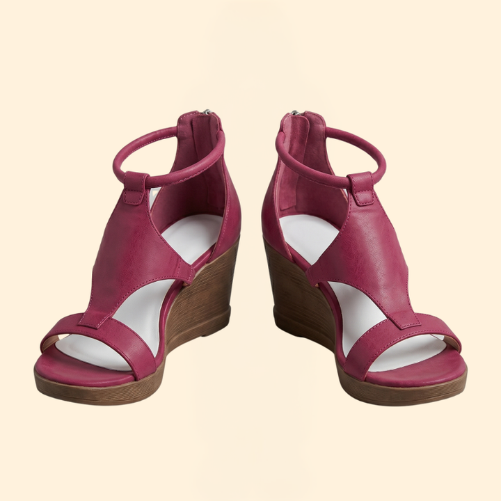 Women's Wedge Sandals with T-Strap