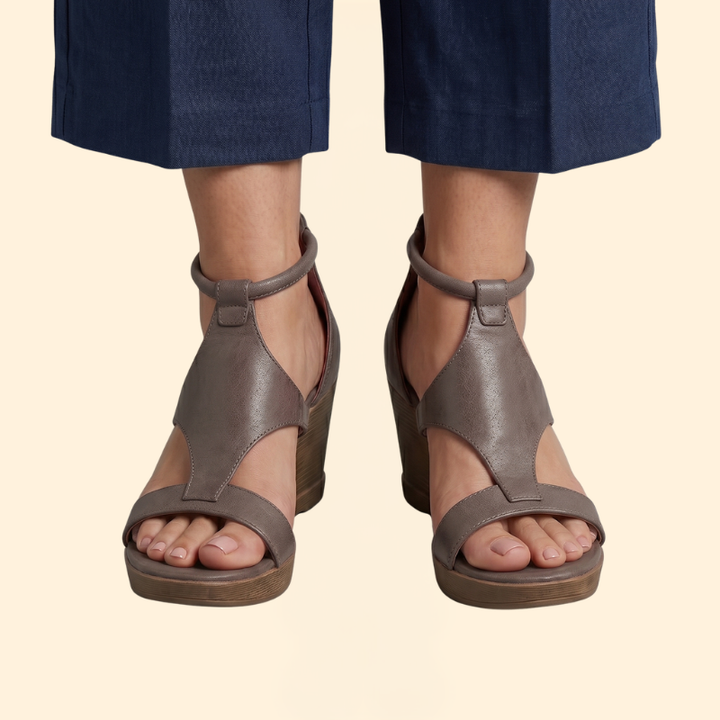 Women's Wedge Sandals with T-Strap