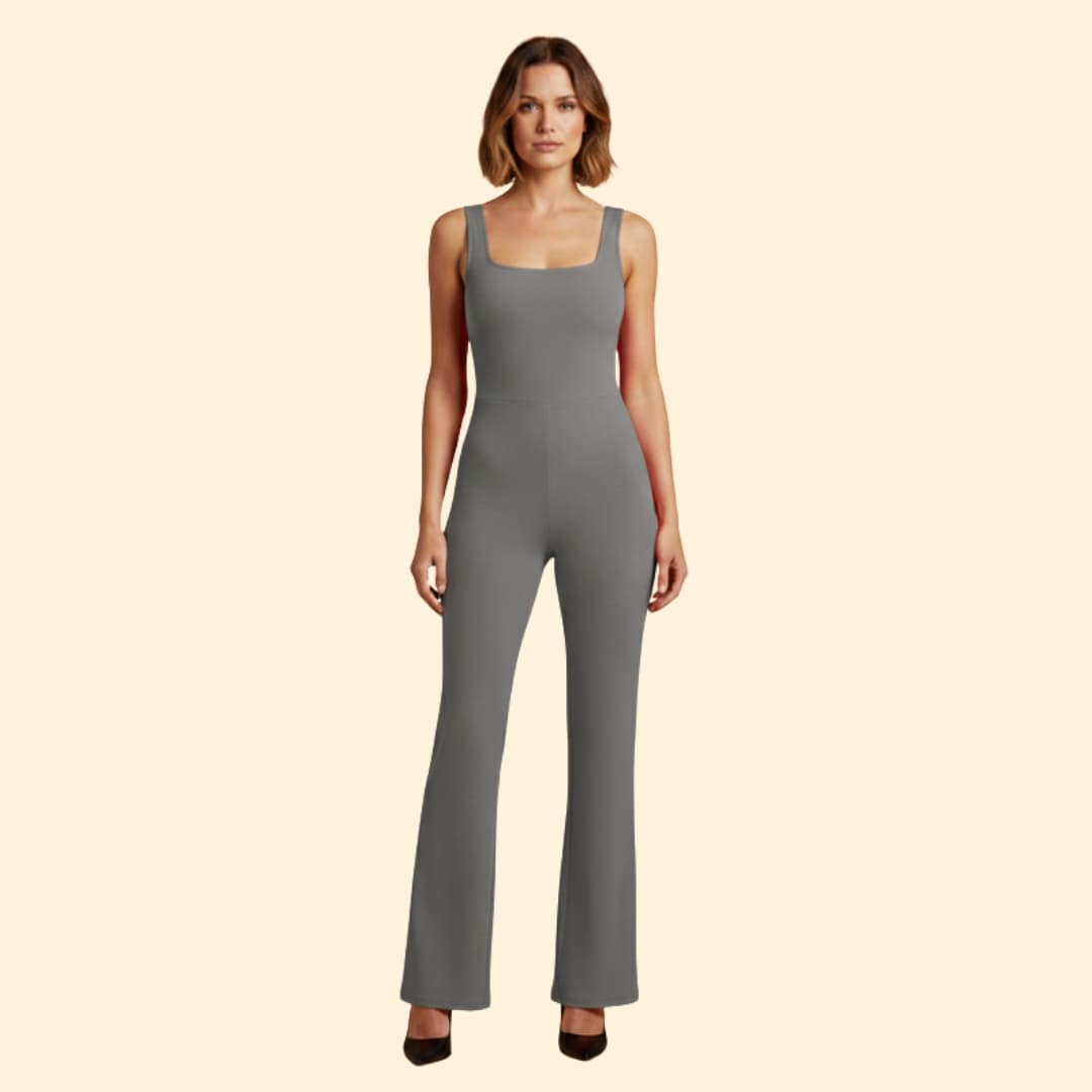 Women's Wide-Leg Jumpsuit Fitted Bodice