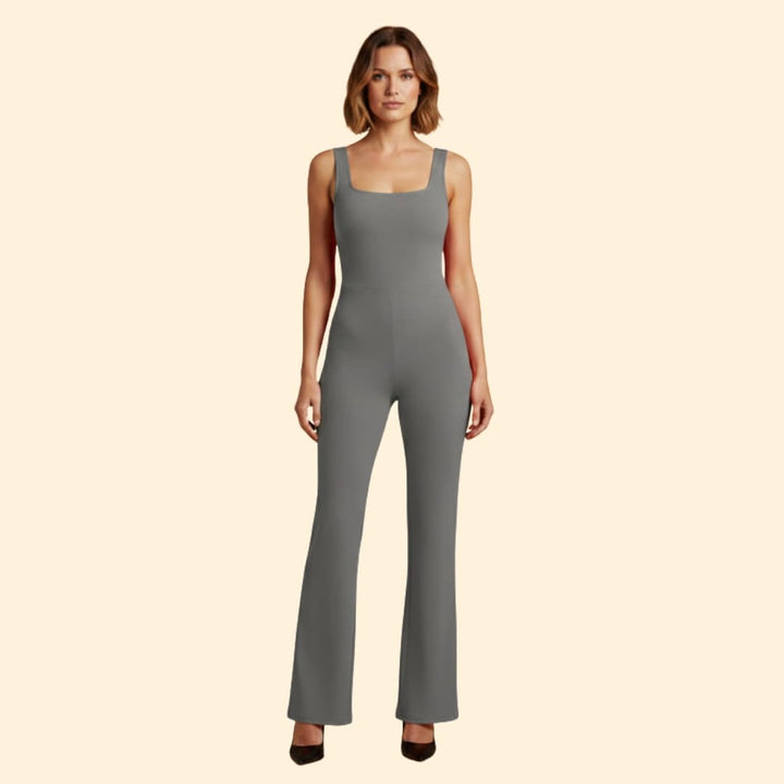 Women's Wide-Leg Jumpsuit Fitted Bodice