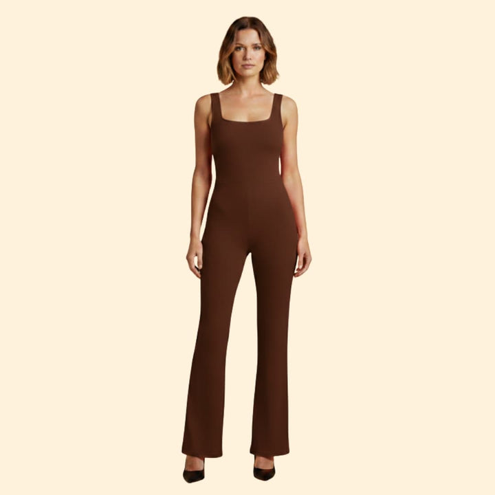 Women's Wide-Leg Jumpsuit Fitted Bodice