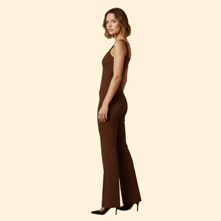 Women's Wide-Leg Jumpsuit Fitted Bodice